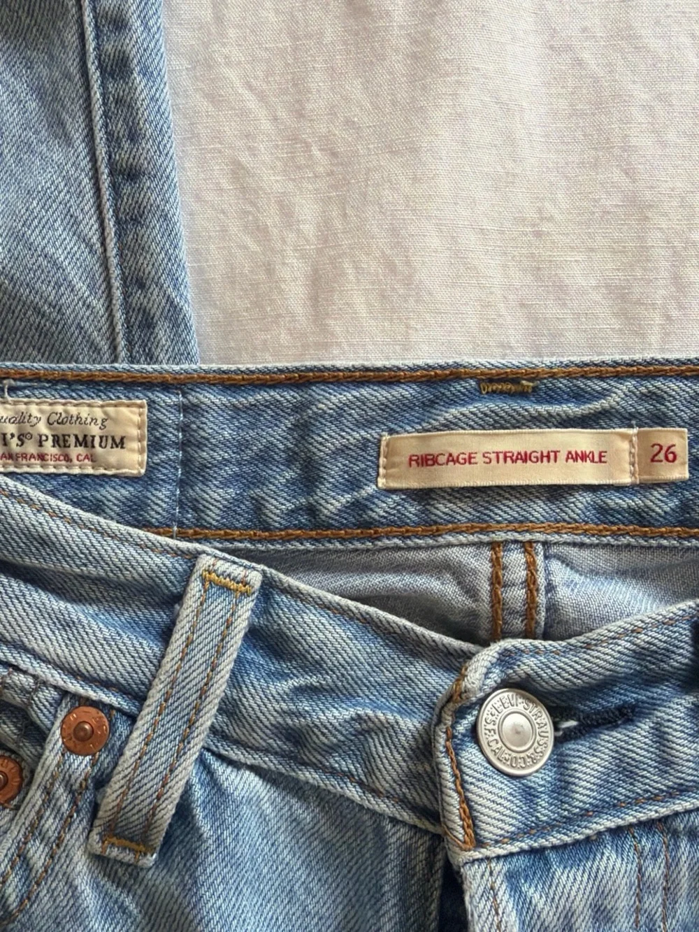 Levi’s High Rise Ribcage Straight Ankle Jeans Size 26